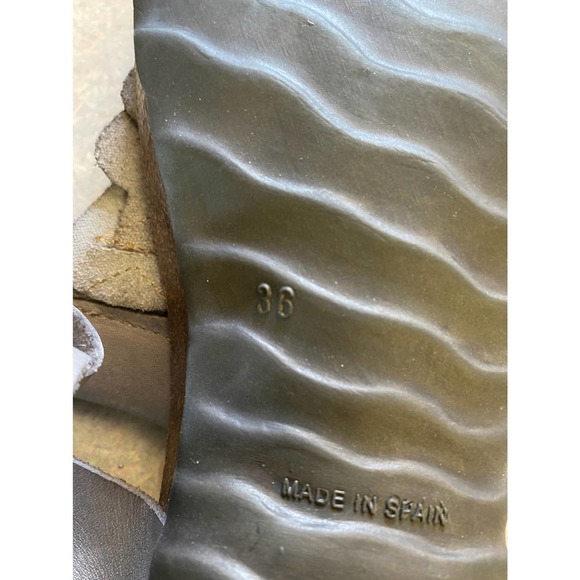 Cordani Gray Leather Coastal Grandma Comfort Minimalist Preppy Career Sa… - Picture 4 of 6